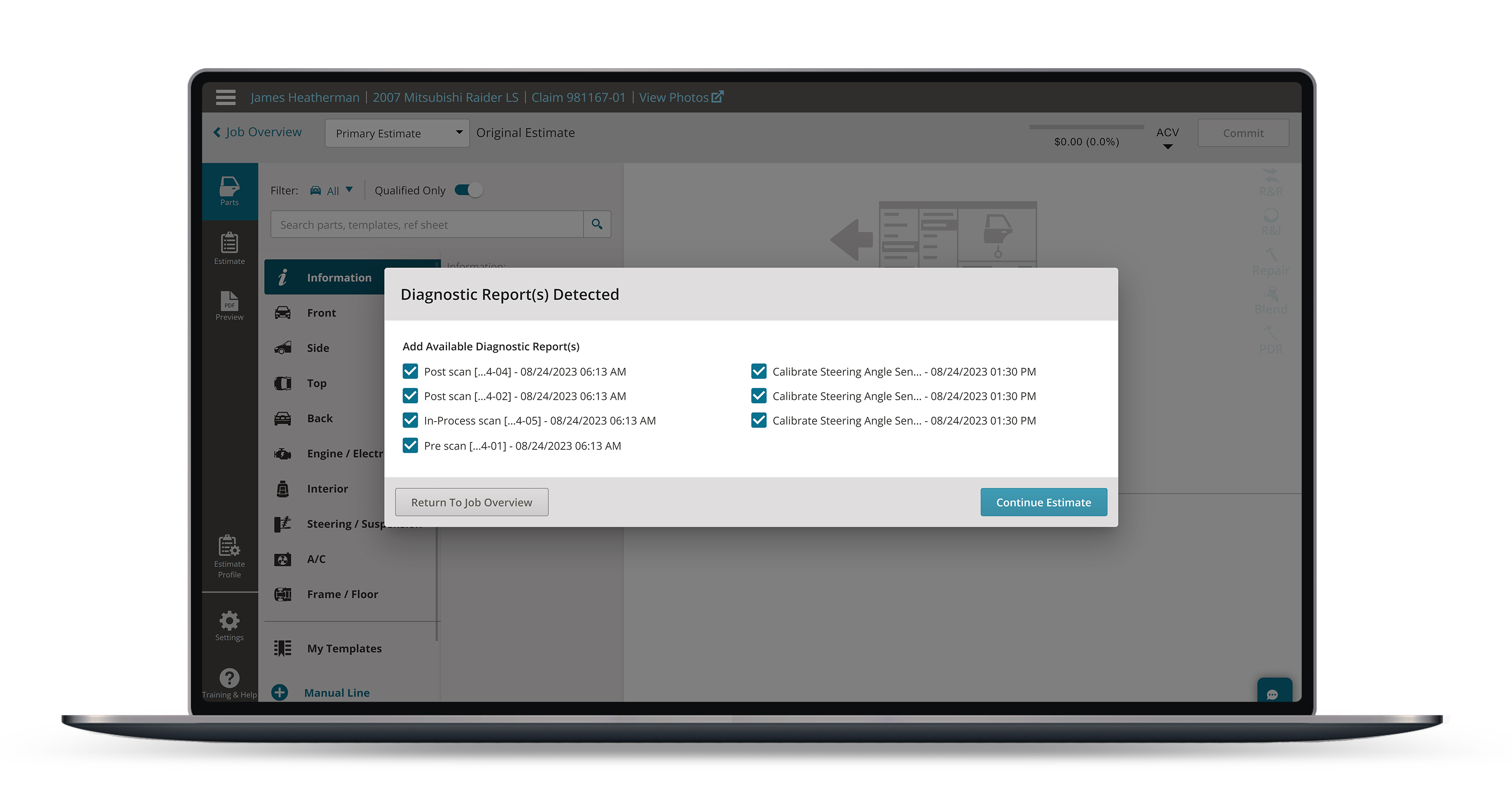 Mitchell Diagnostic Integration