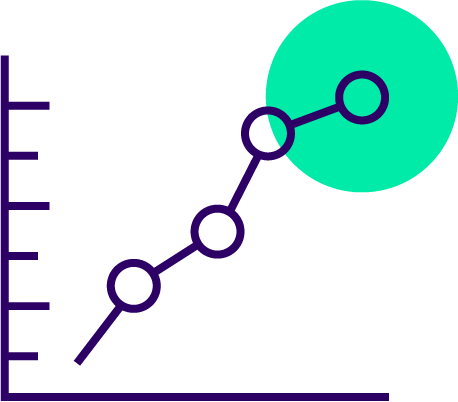 Graphic of line graph going up