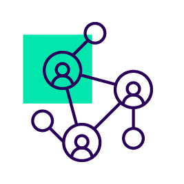People connecting icon People connecting icon